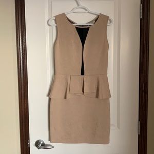 GUESS SIZE LARGE nude colour with black lace dress